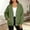 Army Green, variant on Womens Button Down Sweatshirt- Fashion Loose Fit V-Neck Casual Long Sleeve Fall Jacket Black Size 2XL