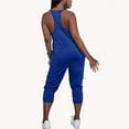 thumbnail image 6 of Baqcunre Jumpsuits For Women,Womens Solid Camisole V Neck Sleeveless Jogger Rompers With Pockets,Pants For Women,One Piece Jumpsuit,Jumpsuits For Women Casual,Womens Clothes,Blue,L, 6 of 8