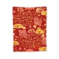 thumbnail image 2 of ZNDUO Red Vector Flowers Pattern Throw Blanket, Lightweight Cozy Soft Throw Blanket for Couch, 60"x50" Throw Blankets for Bed, 2 of 8