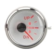 thumbnail image 1 of Jauge de trim de bateau 52 mm en acier inoxydable DC9 à 32 V UP DN pour yachts, cadran blanc avec cadre argenté, 1 of 4