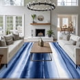 thumbnail image 4 of Area Rug for Living Room, Navy Blue Ombre Non-Slip Indoor Ex Large Carpet for Bedroom/Dining Room, Modern Abstract Art Farmhouse Washable Low-Profile Rectangle Floor Runner Rugs - 8 x 10 Ft, 4 of 7