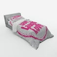 thumbnail image 2 of Ambesonne Live Laugh Love Bedding Set 3 Pcs, Retro Art, Twin, Hot Pink White, 2 of 2