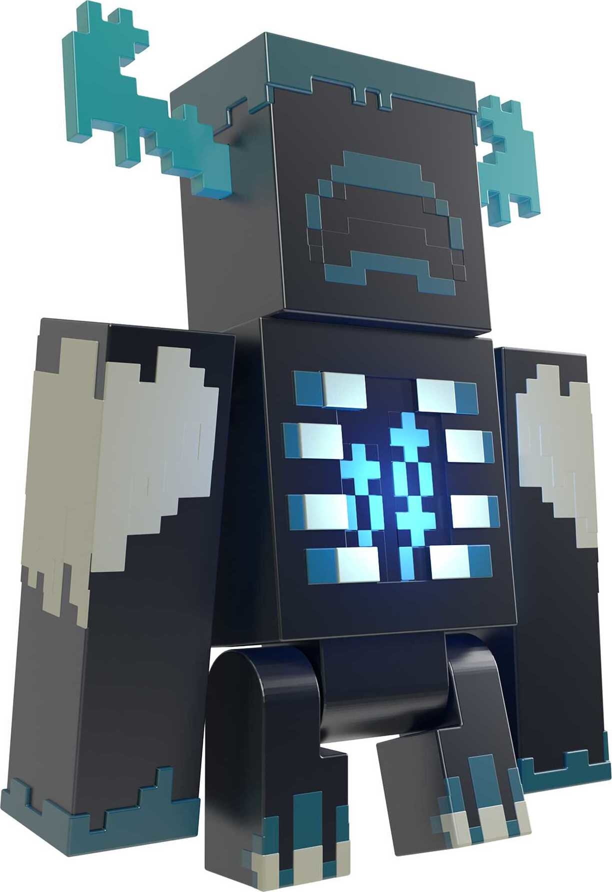 Minecraft Warden Action Figure with Lights, Sounds & Attack Mode, Collectible Toy, 3.25-inch