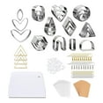 thumbnail image 2 of Pendientes de arcilla con tarjetas y ganchos para pendientes, corte de pendientes hecho a mano para pendientes 132 piezas, 2 of 9