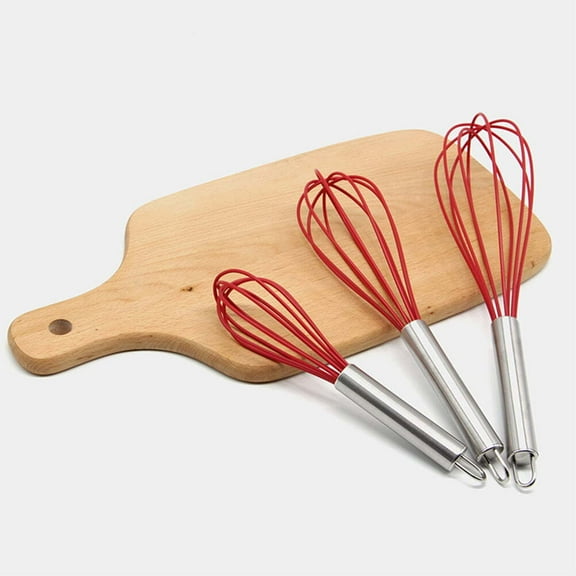 Twoworld Whisk Kitchen Wisk Egg Mixer Milk Cream Frother Whisks for Cooking 3Pcs
