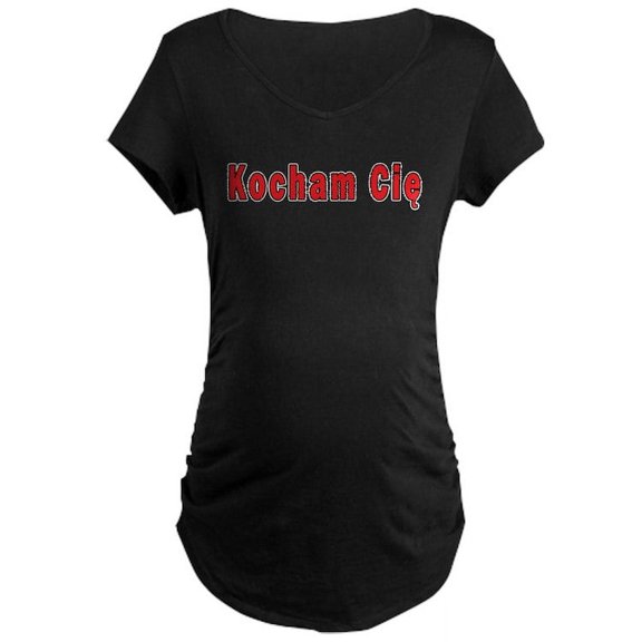CafePress - Kocham Cie I Love You Maternity Dark T Shirt - Maternity Dark T-Shirt