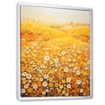thumbnail image 2 of Designart "Fields Ablaze With Golden Harvest I" Flower Floater Framed Canvas Art Print, 2 of 5