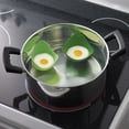 thumbnail image 3 of Cazadores furtivos de huevos de silicona: herramienta de cocción de silicona flexible Delisious Poach Egg Cooker Bake And Mold Food- Set de 12 TV Time 670n12, 3 of 6