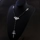 thumbnail image 4 of Cadena de suéter con cruz gótica europea y americana con el capítulo de Drácula y el collar de murciélago pagano, 4 of 6