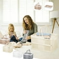 thumbnail image 1 of Foldable Storage Bins 1PC,Stackable Organizer ContainersPlastic Latch Box With Handle, Shatterproof Design For Closet Laundry Kitchen Organization(Beige), 1 of 9