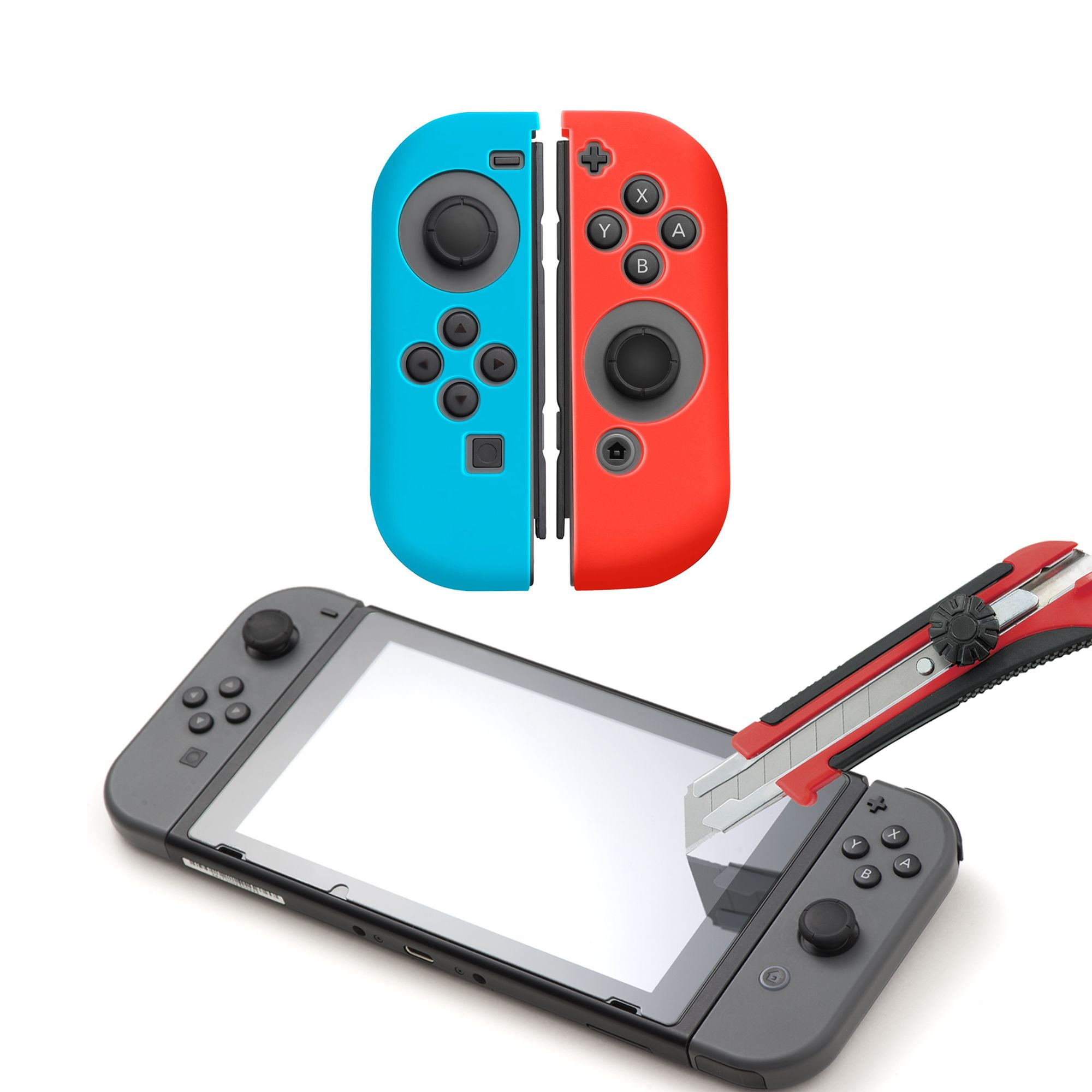 Nintendo Switch Glass Screen Protector 3in1 Bundle Kit, by Insten