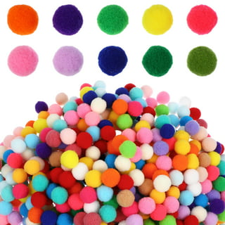 HEHALI 1000pcs Multicolor Pom Pom Balls Assorted Sizes & Colors Pompoms for  Arts and Craft Making