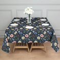 thumbnail image 3 of Pioneer Flower Floral Print Pattern Square Tablecloth, Waterproof Wipeable Spillproof Washable Table Cover for Home Kitchen Party Decor, 42"x42", 3 of 6