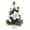Gold, variant on 7.87 inch Tabletop Artificial Christmas Pine Tree, with Cones , Stable Cement Stand with Linen Cloth, Perfect Indoor Xmas Decoration for Home and Office