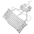 thumbnail image 1 of WASHWEPE Plateado Con Cuello Halter Y Pedrería Para Mujer Fiesta Y, 1 of 6