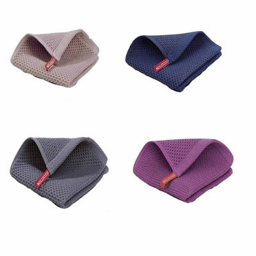 AUQ 4PCS Kitchen Towels,Pure Cotton Soft Wash Cloths,Absorbent Microfiber Cleaning Cloth,Eco-Friendly Reusable Dish Towels for Kitchen