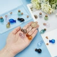 thumbnail image 2 of 18 Pack 9 Colors Mini Potion Bottle Round Oval Vase Cork Stoppers Glass Bottles Mini Potion Bottle Wishing Drifting Bottles for DIY Crafts Wedding Birthday Party Favors, 2 of 5