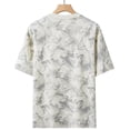 thumbnail image 5 of Rggeeun Mens Tshirts Tie-Dye Pattern Short Sleeve Crew Neck Loose Fit Soft Breathable for Summer Daily Wear Fashion Shirts,Beige,L, 5 of 5