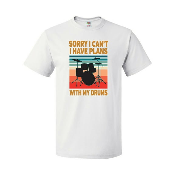 Inktastic Drummer Funny Retro Plans with My Drums T-Shirt