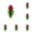 A-6pcs, variant on 6 PCS 21.6 Inch Christmas Teardrop Swag Set, Artificial Pine Greenery with Berries, Rustic Xmas Hanging Wreaths for Door Wall Fireplace Holiday Decor