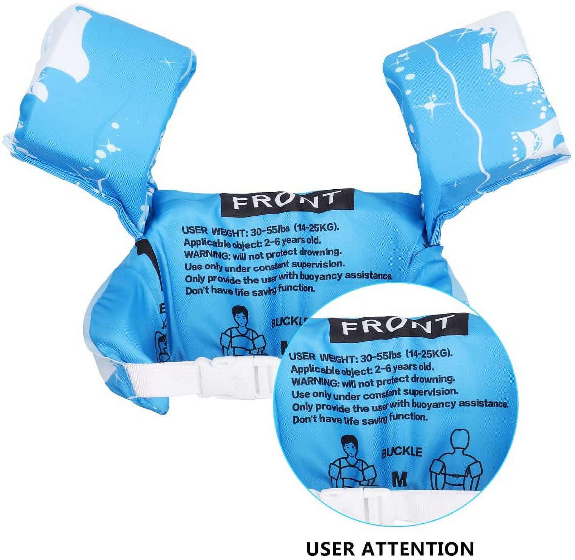 LIANTRAL Kids Swim Vest Life Jacket with Arm Floaties Wings for 30-50 pounds Toddler