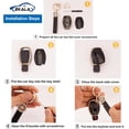 thumbnail image 4 of Key Fob Cover Compatible with Fit for Audi A4 A3 Q3 Q5 Q7 TT TTS RS3 S4 S3 A1 S6 RS4 RS6 Q2L ABS Smart Remote Key Case Keychain Case Holder Protector,D,3 Buttons, 4 of 6