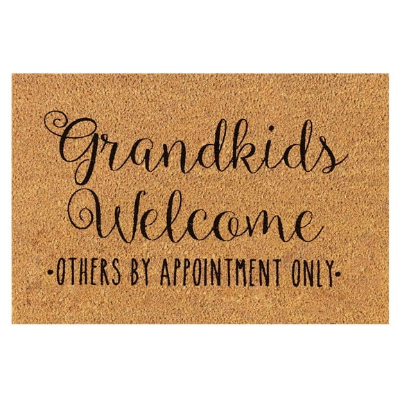 Giyblacko Carpet Door Mats FuGrandkids Welcome (Others Tolerated) Doormat Rug Custom Door MatFront Door Outdoor Entrance Porch Mat With Slip Polyester Floor Mat