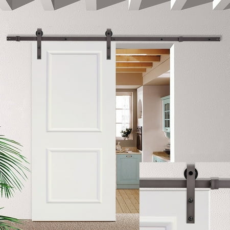 Tms 6 6ft Dark Coffee Sliding Barn Door Hardware Set W 30 Wide White Tms 6 6ft Dark Coffee Sliding Barn Door Hardware Set W 30 Wide White
