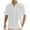White, variant on WREESH Men's Fashion Linen Button Down Shirts Casual Solid Color Short Sleeve Turndown Collar Shirts Comfortable Top Gray