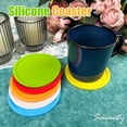 thumbnail image 5 of Posavasos de silicona de 6 piezas, posavasos para bebidas, almohadilla de vidrio resistente al calor, posavasos para mesa, escritorio, cocina, oficina, protector de muebles de bar, tapete, 5 of 5