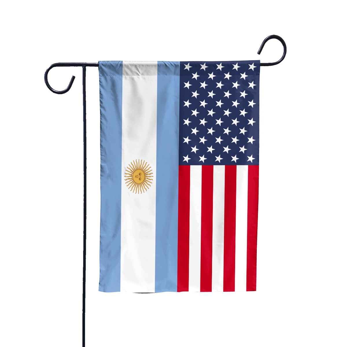 American Argentine Flag Argentina Friendship U.S.A Memorial Day Patriotic For House Flag, Double-Sided Decorative Outdoor Flag, Patriotic Polyester Yard Flag 29.5 x 39.5 in