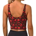thumbnail image 3 of Lsque Tomatoes And Chili Printed Women'S Sports Bra, Compression, Moisture Wicking, High-Impact Sports Bra For Women,Supportive sports bra-XX-Large, 3 of 9