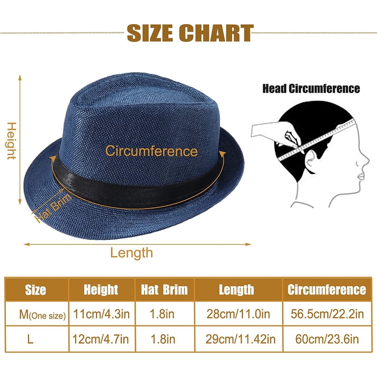 Ultrafun 5 Pack Men Women Fedora Short Brim Classic Summer  display picture 3