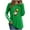 Z03 Green, variant on Women's St Patrick's Day T-Shirt Green Long Sleeve Crewneck Shamrock Tees Tops