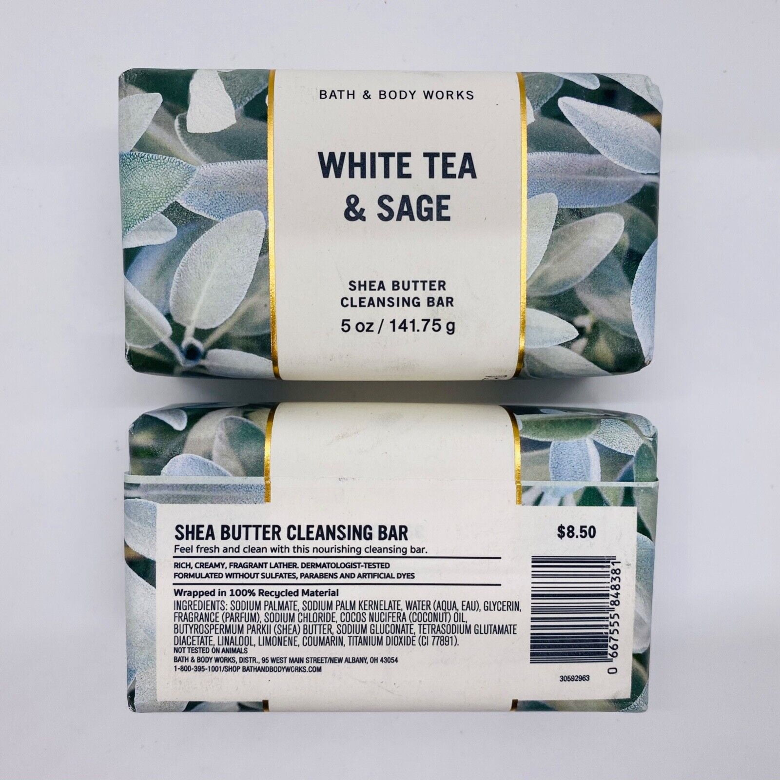 White Tea Shea Butter Soap/ 5 Bars