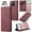 Red, variant on Leather Wallet With Card Holder Zipper Phone Case For Xiaomi Note 10 PU Leather Magnetic Handbag Zipper Pocket Card Slots