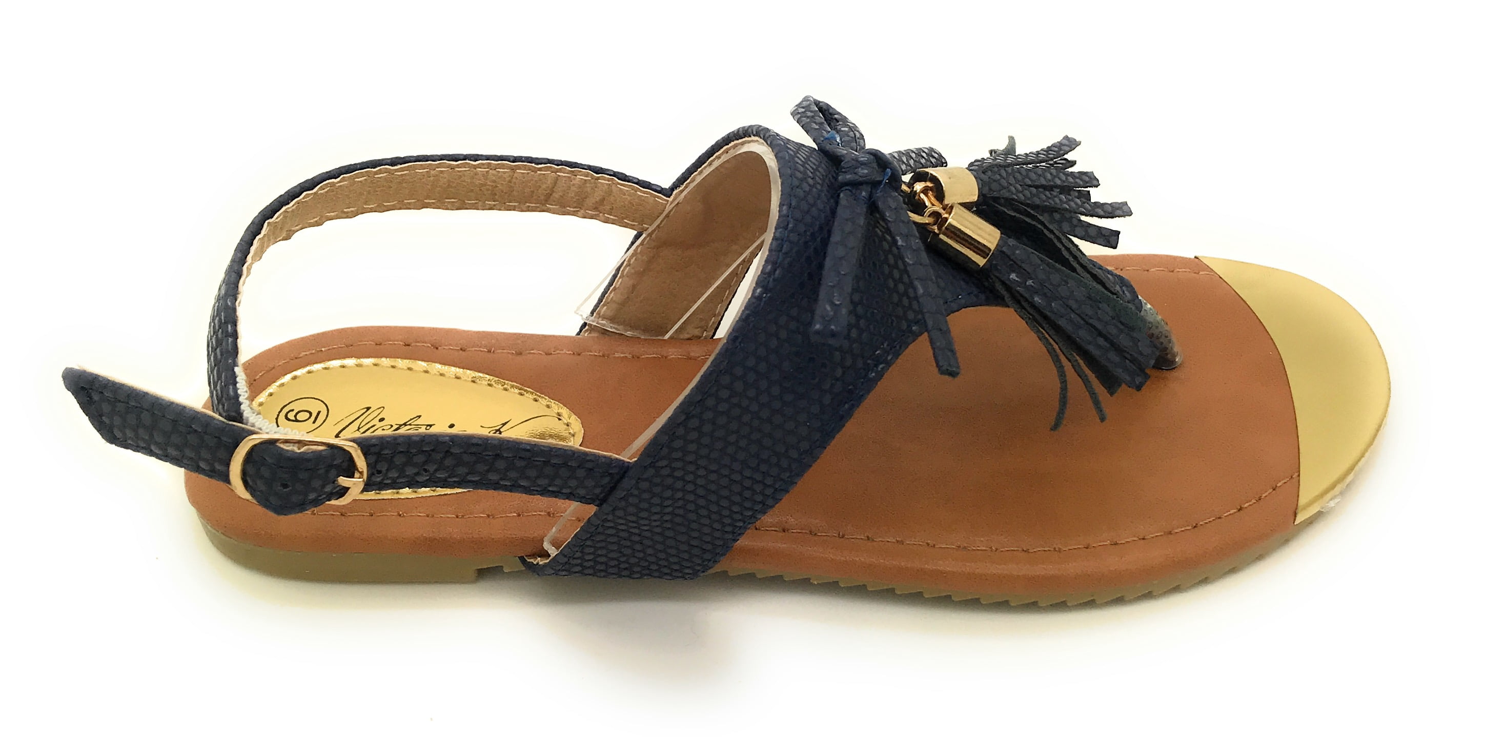 Victoria K Tassels Gold Tip Thong Sandal&nbsp;