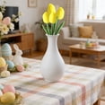 thumbnail image 3 of Clearance | Yellow Artificial Tulip Flower Single Stem, Realistic Faux Tulip with Velvety Petals for Home Vase Wedding Bouquet DIY Floral Arrangement Decor, 3 of 6