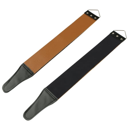 TSV Leather Strop for Straight Razor Sharpening and Smooth - Professional Straight Razor Knife Cowhide and Canvas Dual