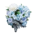 thumbnail image 3 of Worallymy Flor Artificial Decorativa para el Hogar Flor Falsa Banquete de Boda Ramo de Tela de Seda de Plástico Azul Worallymy JD735806775, 3 of 7
