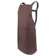 thumbnail image 1 of DYNWAVECA 2 Pockets Adjustable Cooking Grill Apron for Women Men , Brown, as described, 1 of 10
