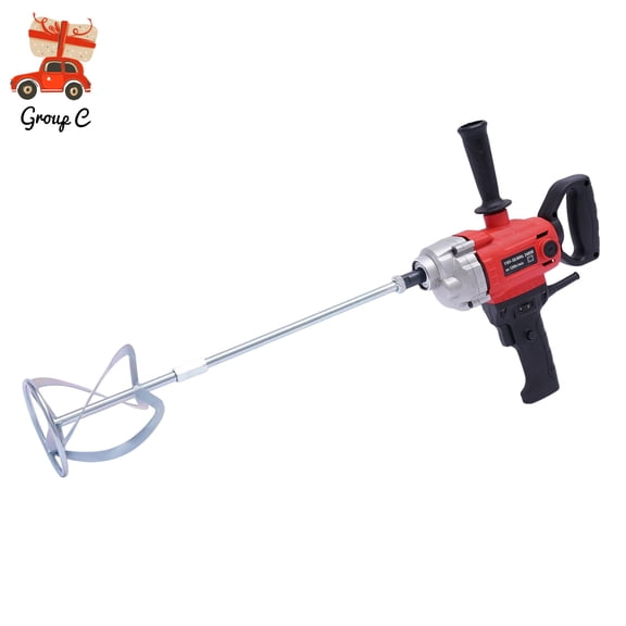 1050W Drill Mixer Set, Spade Handle, 6-Speed, Concrete Mud Mixer