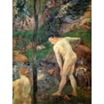 thumbnail image 2 of Gauguin, Paul 15x18 Black Ornate Wood Framed with Double Matting Museum Art Print Titled - The Bathers, 2 of 4