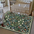 thumbnail image 4 of BERTHMEER 3'x5' Area Rugs for Living Room Kitchen Bedroom Rugs Non Slip Washable Floral Green Vintage Carpets Oriental Flower Office Dorm Dining Room Traditional Throw Rugs, Multicolor, 4 of 7