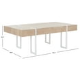 thumbnail image 3 of SAFAVIEH Aberton Modern Coffee Table, Natural/White (43.3 in. W x 23.6 in. D x 15.7 in. H), 3 of 9