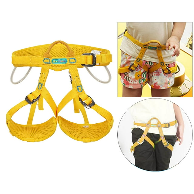 Arnés de escalada para niños perfecl medio cuerpo amarillo
