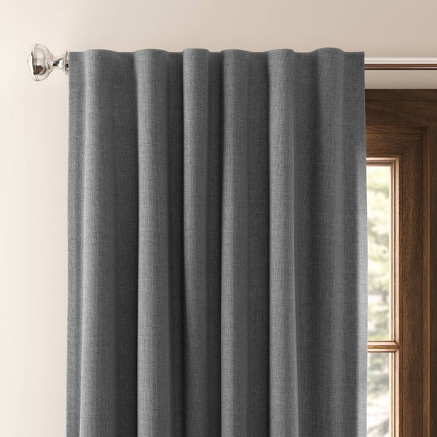 2pk 84"x50" Aruba Blackout Curtain Panels Charcoal Threshold