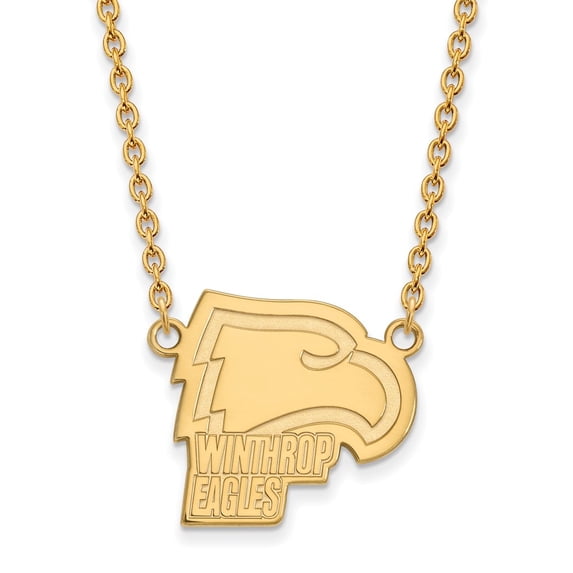 10k Yellow Gold Winthrop U Large Pendant Necklace