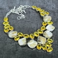 thumbnail image 2 of Natural Biwa Pearl, Citrine 925 Sterling Silver Jewelry Necklace 18", 2 of 2