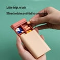 thumbnail image 4 of 6 Compartments Portable Pill Case, Pill Box to Hold Vitamins, Cod Liver Oil, Pill (Green), 4 of 7